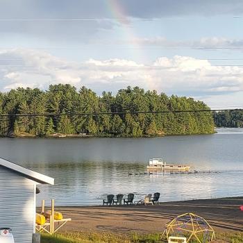 View of lake from campsites