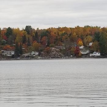 Rainbow Camp from the lake