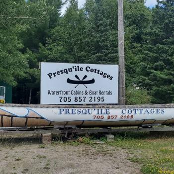 Canoe with name on side