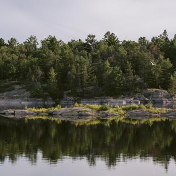 River frontage at camp