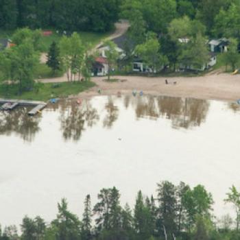 Arial view of cottages