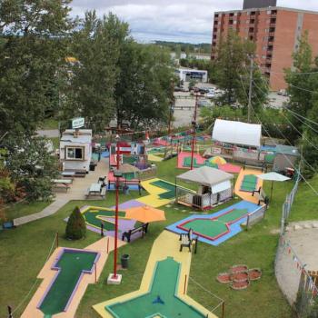 Arial view of mini golf course