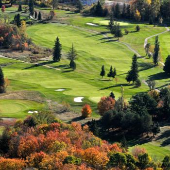 Arial view of golf course