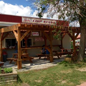 Exterior of chip stand