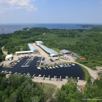 Arial view of marina