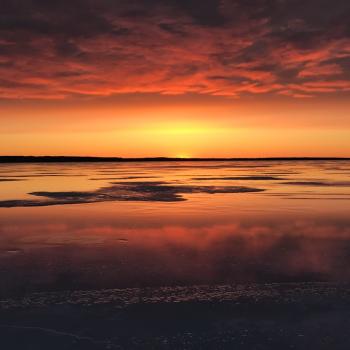 Sunsetting across the lake