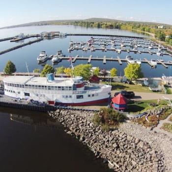 Arial view of marina