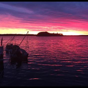Sunsetting across the lake
