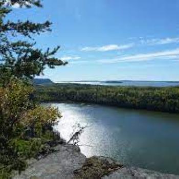 clifftop looking over lake