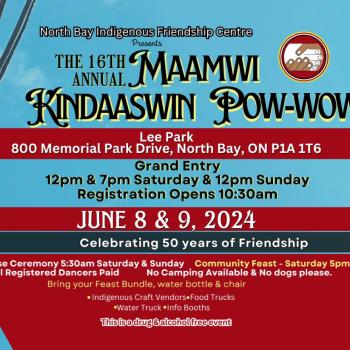 2024 16th Maamwi Kindaaswin Learning Together Pow Wow poster