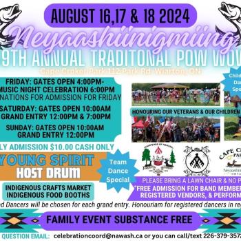 Chippewas of Nawash Annual Traditional Pow Wow poster