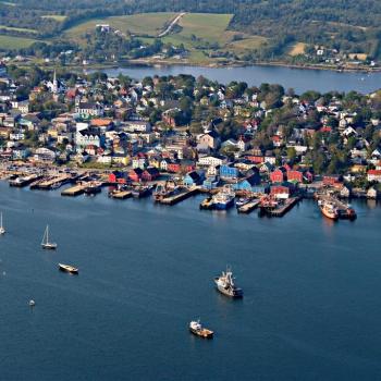 lunenberg aerial image with boats