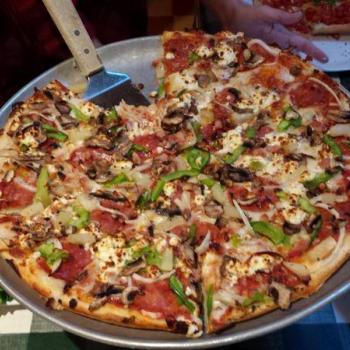 pizza from The Barrel Restaurant Simcoe Ontario