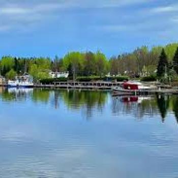 View of marina from the water