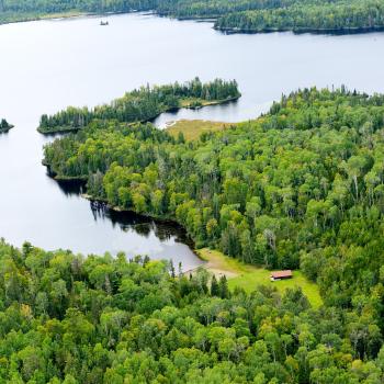 aerial view of hazelwood lake