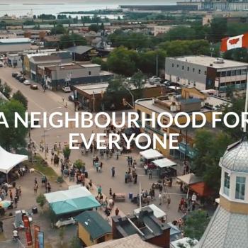 aerial shot of bay algoma neighbourhood thunder bay ontario