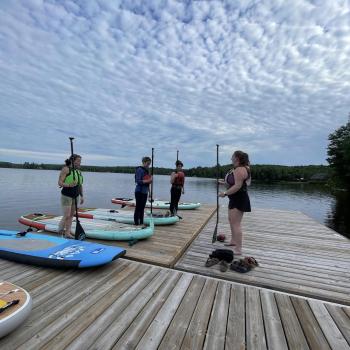 Paddle board yoga retreat