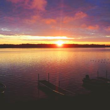 sunset at Big Moose Lodge