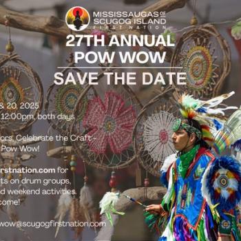 2025 Mississaugas of Scugog Island First Nation pow wow poster