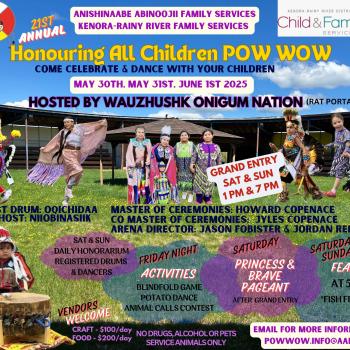 Wauzhushk Onigum Nation Honouring All Children Pow Wow 2025 poster