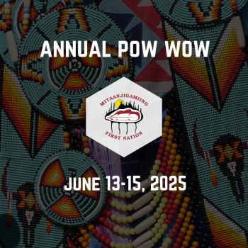 38th Annual Mitaanjigamiing Pow Wow poster