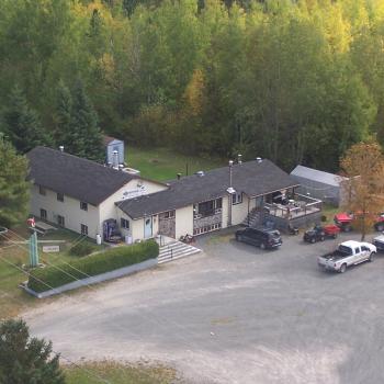 Arial view of lodge