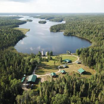 Arial view of camp