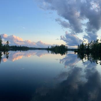 Lake at sunset