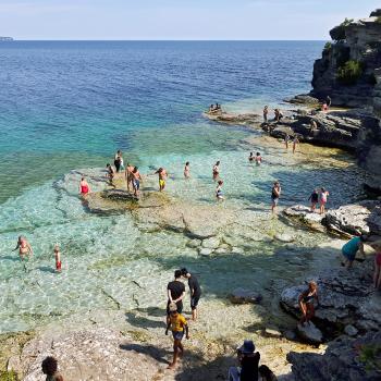 bathers at the grotto tobermory